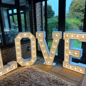LOVE 4ft High Light-Up Letters (Made in Britain)